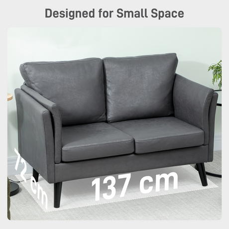 HOMCOM loveseat sofa armrest detail