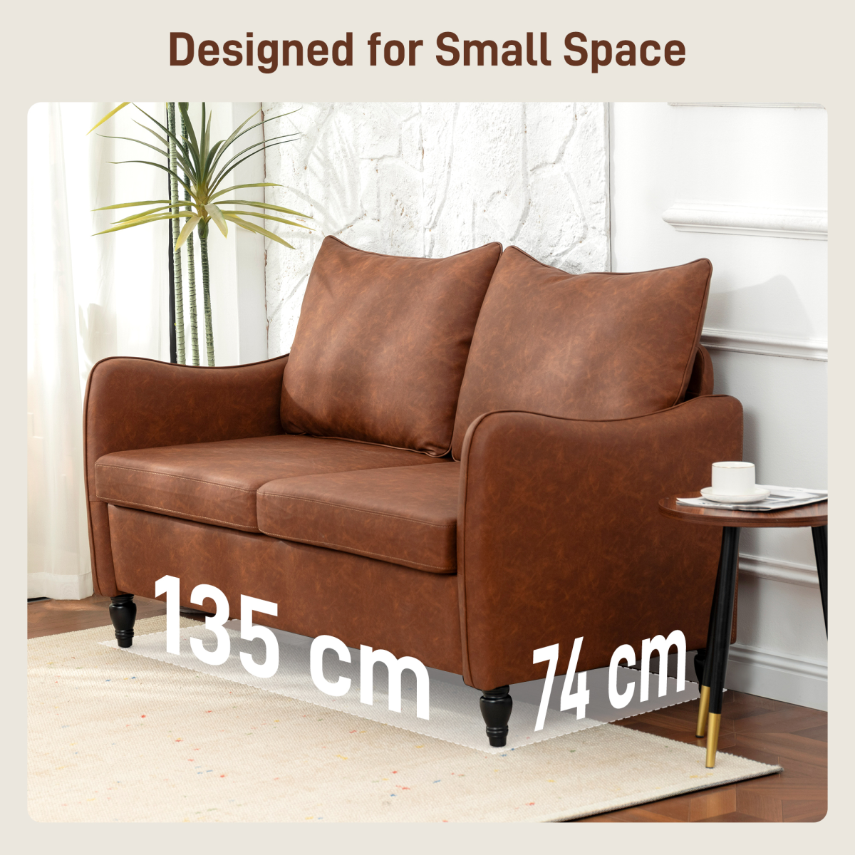 HOMCOM sofa armrest detail