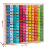 SOKA Wooden Times Table Learning Blocks with Grid Tray, 144 Pieces – Educational Maths Toy for Kids