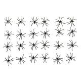 Vinsani Pack of 24 Realistic Black Plastic Spiders – Halloween Party Decorations and Prank Props