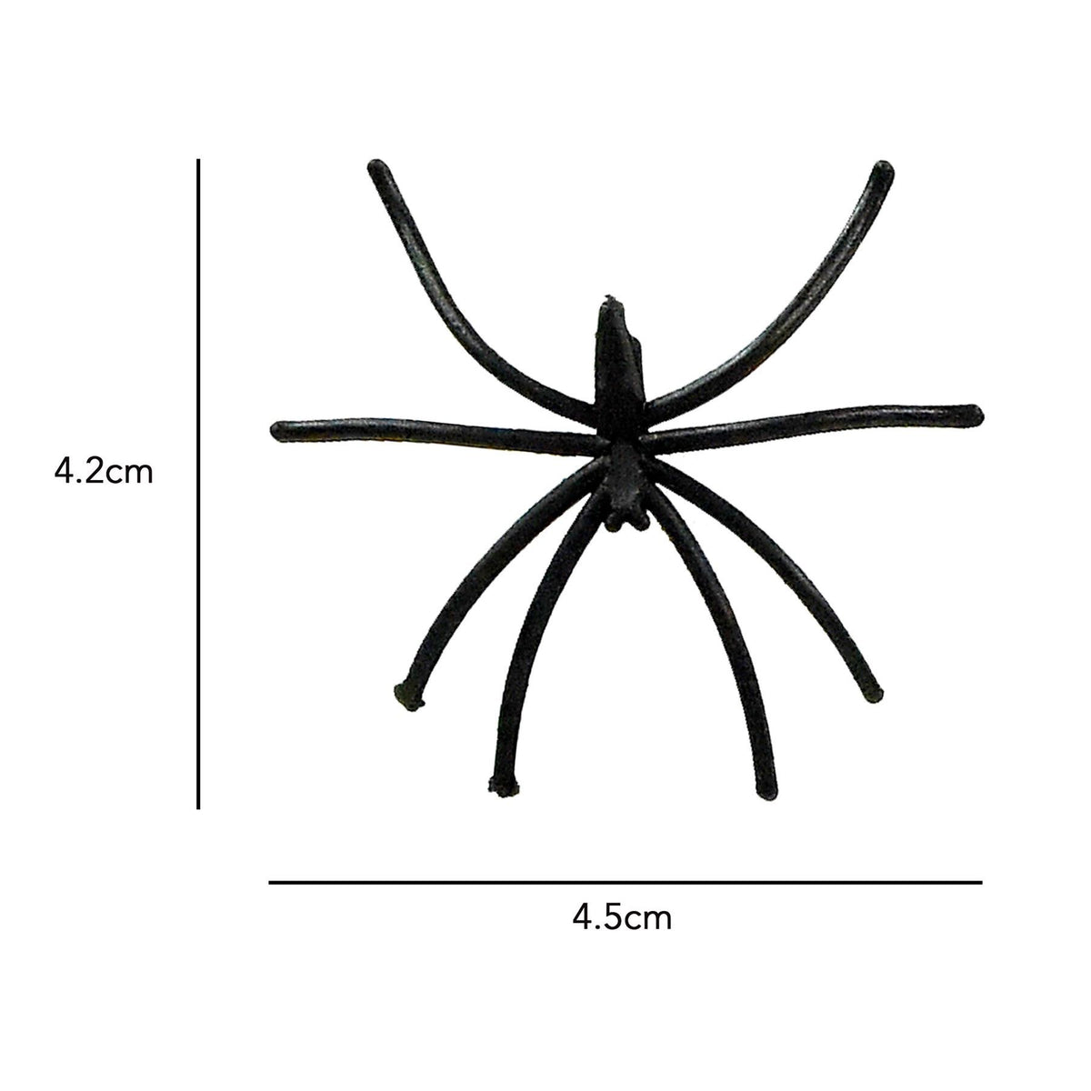Vinsani Pack of 24 Realistic Black Plastic Spiders – Halloween Party Decorations and Prank Props