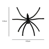 Vinsani Pack of 24 Realistic Black Plastic Spiders – Halloween Party Decorations and Prank Props