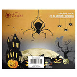 Vinsani Pack of 24 Realistic Black Plastic Spiders – Halloween Party Decorations and Prank Props