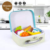SOKA Wooden Sandwich Lunchbox Pretend Play Food Set for Kids – Toy Picnic Set with Fruit, Bread & Snacks