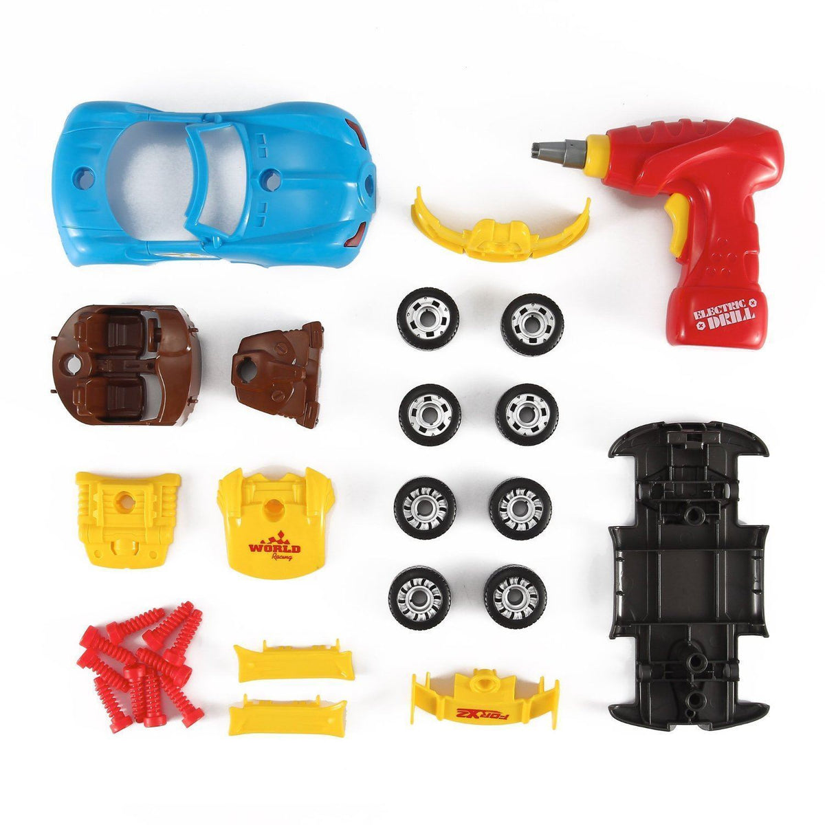 SOKA Take Apart Racing Car STEM Kit with Drill, Lights and Engine Sounds – Construction Toy for Kids