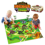 SOKA Dinosaur Playset with 9 Realistic Dinosaur Figures and Activity Playmat – Kids Educational Toy Gift Set