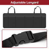 Vinsani Hanging Car Boot Organiser with 6 Mesh Pockets and Adjustable Straps – Foldable Storage, Black