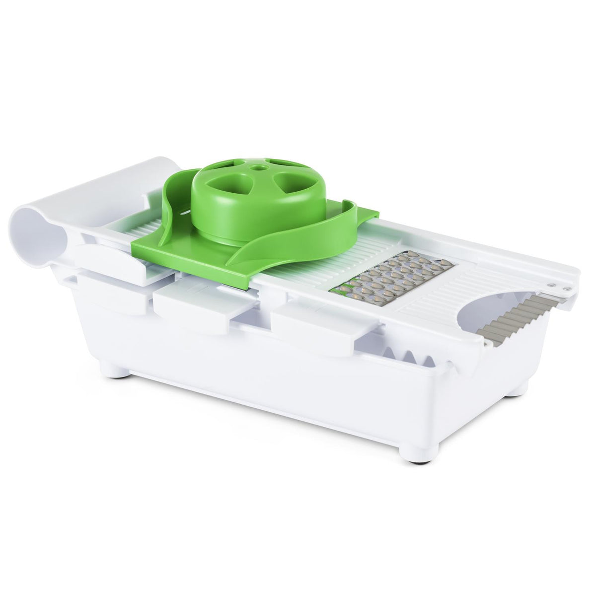 VINSANI 6-in-1 Grater & Slicer with Interchangeable Blades – Julienne, Wavy & Coarse Grating