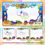 SOKA Deluxe Water Doodle Set with 150 x 90cm Mat, 2 Magic Pens and Stencils – Reusable Kids' Drawing