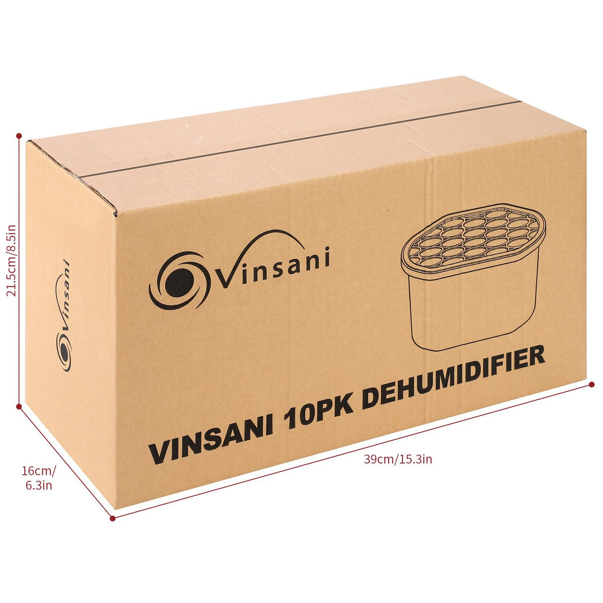 Vinsani 10 Pack Hydrophilic Crystal Dehumidifiers – Moisture Absorbers for Damp, Condensation & Mould