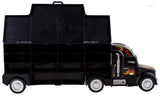 SOKA Transporter Truck Car Carrier Set with 6 Die-Cast Cars, Cones, Barrels & Signs – Toy Highway Playset