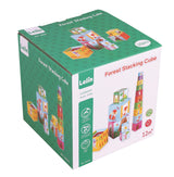 LELIN Forest Stacking Cube 1-10 with Animals and Bright Colours – Early Counting Toy, 12 Months+