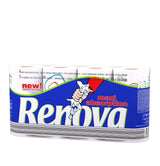 Renova Duplex Maxi Absorption 2-Ply Kitchen Towel with Hydro Flow Technology, 40 Sheets per Roll, Pack of 4