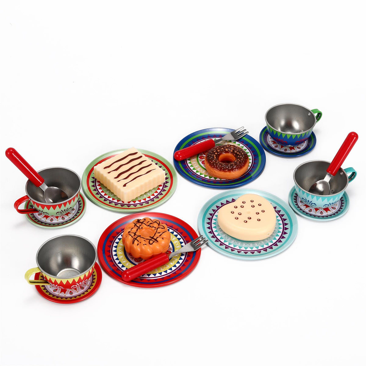 SOKA Vintage Style Afternoon Tea Party Set – Kids Role Play Tea Set for Pretend Play