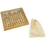 LELIN Wooden Hundred Board with 1-100 Number Squares and Storage Bag – Early Maths Counting Toy, 3+