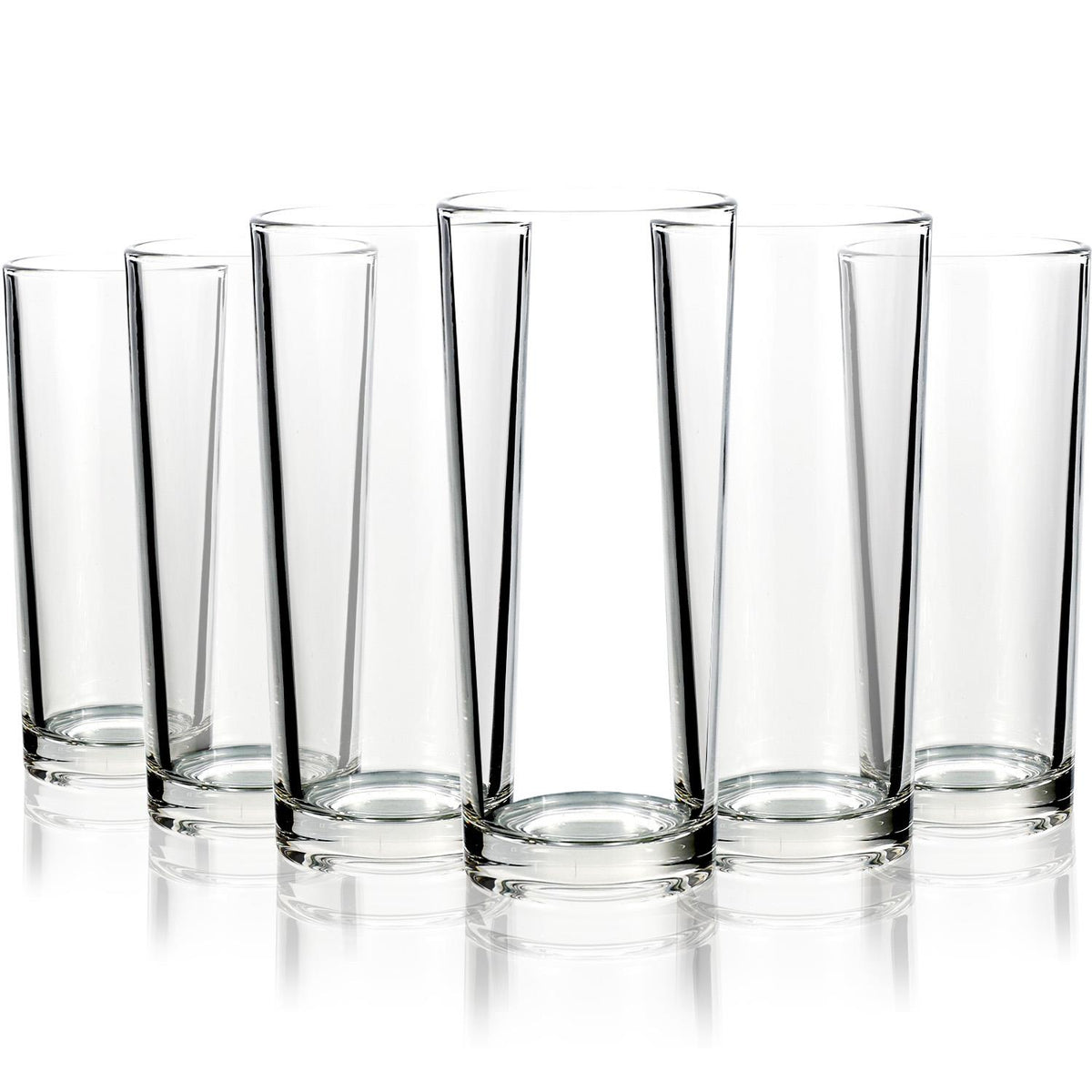 VINSANI Highball Glasses – Tall Long Drink Tumblers for Gin & Tonics, Cocktails, Water & Juice