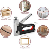 Vinsani Heavy Duty Staple Gun with Staples, Adjustable Driving Force – 3-Way Tacker for Upholstery & DIY