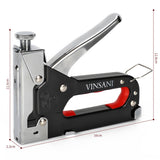 Vinsani Heavy Duty Staple Gun with Staples, Adjustable Driving Force – 3-Way Tacker for Upholstery & DIY