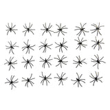 Vinsani Pack of 24 Realistic Black Plastic Spiders – Halloween Party Decorations and Prank Props