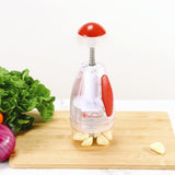 VINSANI Press Onion & Food Chopper – Quick Chopping for Onions, Garlic, Nuts & Herbs, Red/White