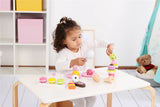 LELIN Ice Cream Play Set with 6 Flavours, 2 Lollies and 3 Macarons – Pretend Play Toy for Ages 3+