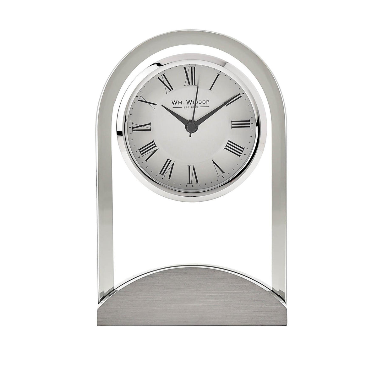 Widdop glass panel mantel clock