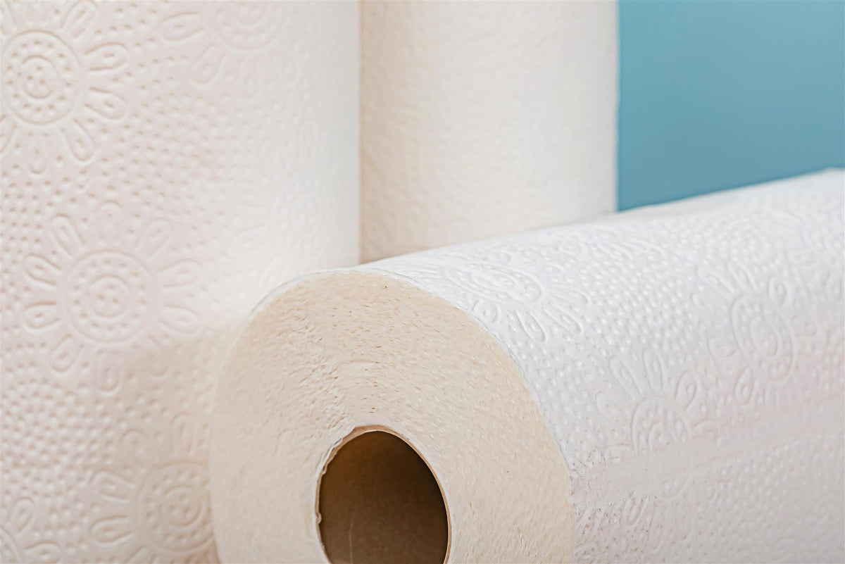 VINSANI Bamboo Kitchen Roll 12 Pack – Strong, Absorbent & Eco-Friendly Alternative to Paper Towels