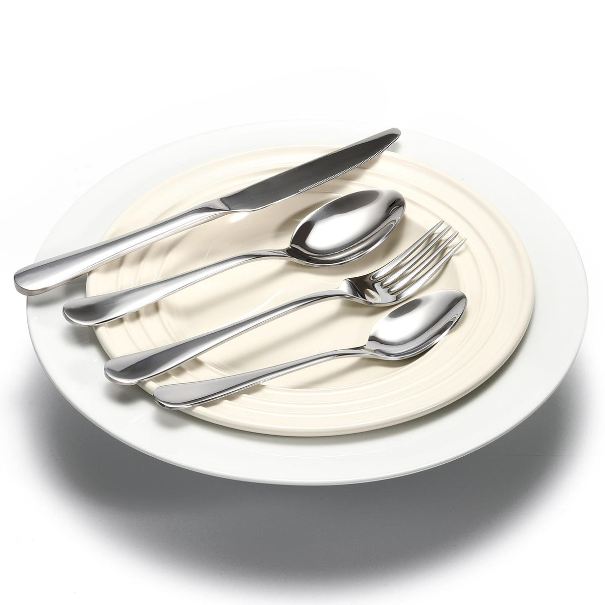 VINSANI 24-Piece Stainless Steel Cutlery Set – Service for Six with Knives, Forks, Spoons & Teaspoons