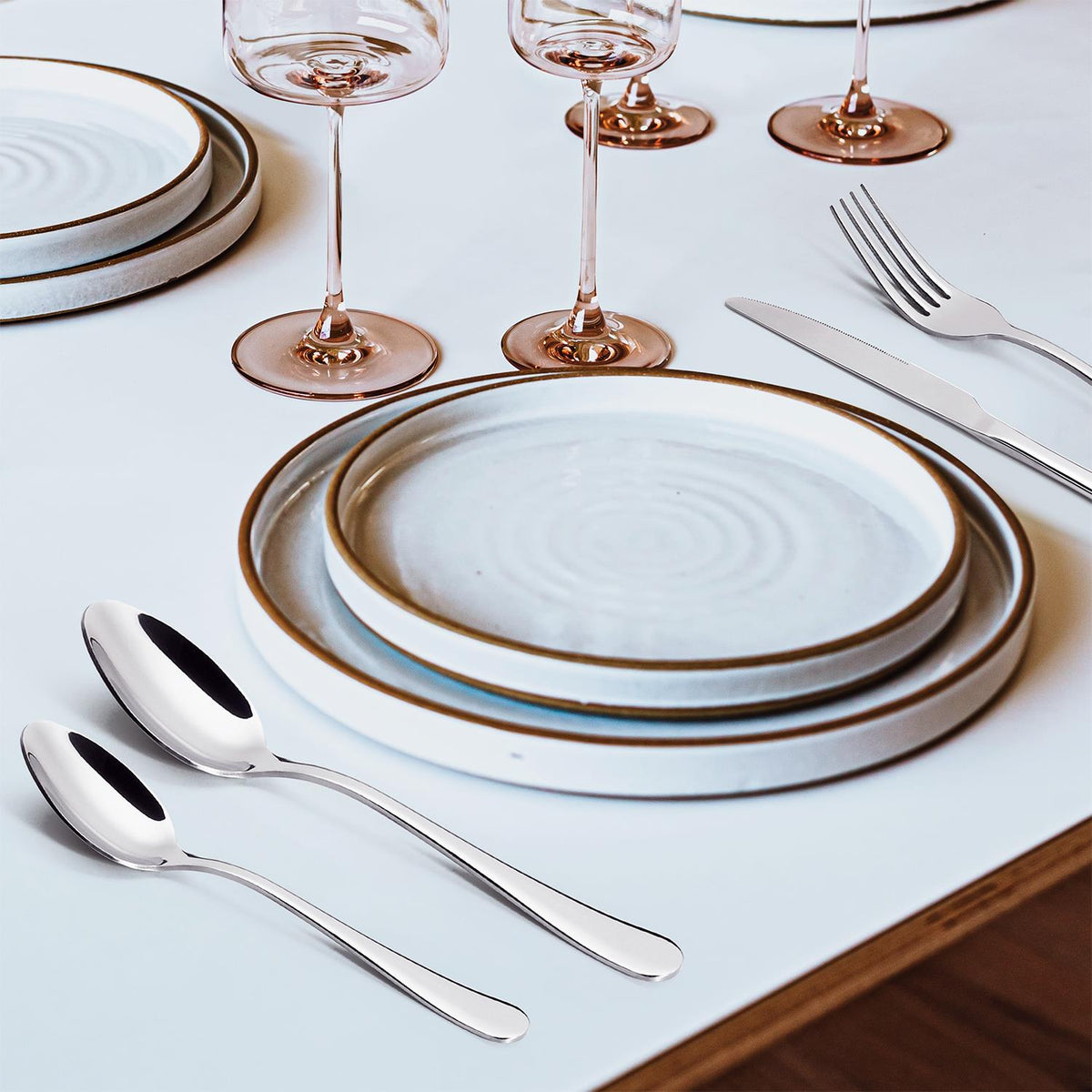VINSANI 24-Piece Stainless Steel Cutlery Set – Service for Six with Knives, Forks, Spoons & Teaspoons