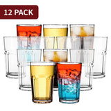 VINSANI Cien Hi-Ball Glasses, Set of 12 – Clear Tumblers for G&Ts, Cocktails & Water
