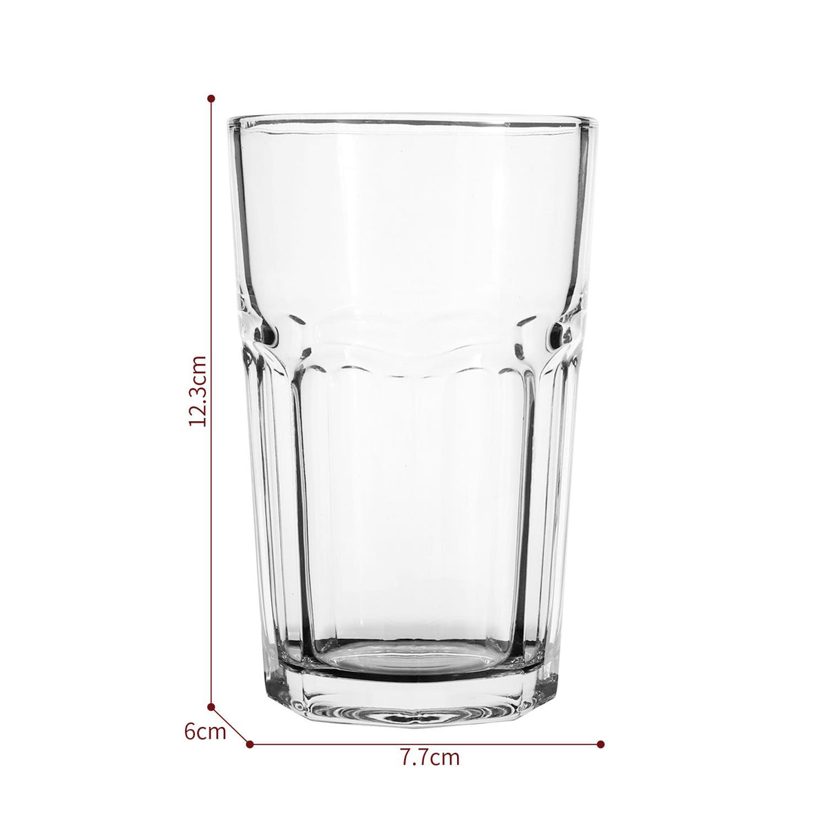 VINSANI Cien Hi-Ball Glasses, Set of 12 – Clear Tumblers for G&Ts, Cocktails & Water