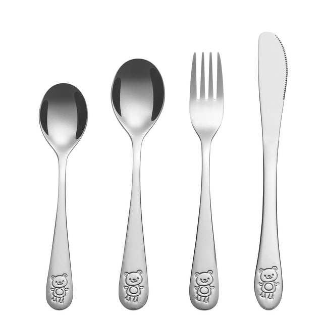 4-piece jungle kids cutlery set