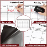 Vinsani Magnetic Monthly Planner Whiteboard with 4 Markers and Eraser – Home and Office Organiser