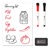 Vinsani A4 Magnetic Whiteboard with 2 Dry Wipe Markers and Eraser – Home & Office Planner, Notes Board