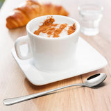 VINSANI Set of 4 Long Handle Stainless Steel Latte Spoons – Iced Drinks, Sundaes & Tall Glasses