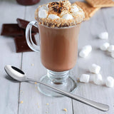 VINSANI Set of 4 Long Handle Stainless Steel Latte Spoons – Iced Drinks, Sundaes & Tall Glasses