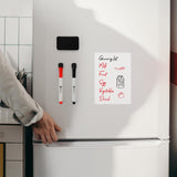Vinsani A5 Magnetic Whiteboard with 2 Markers and Eraser – Gloss Planner & Organiser for Home or Office