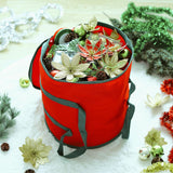 Vinsani Red Christmas Lights and Ornaments Storage Bag – Waterproof Oxford Fabric with Zip, 38 x 32 x 32cm