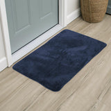 Vinsani Ultra-Soft Microfibre Bath Mat, 50 x 80 cm – Dense, Fluffy Bathroom Mat, Navy