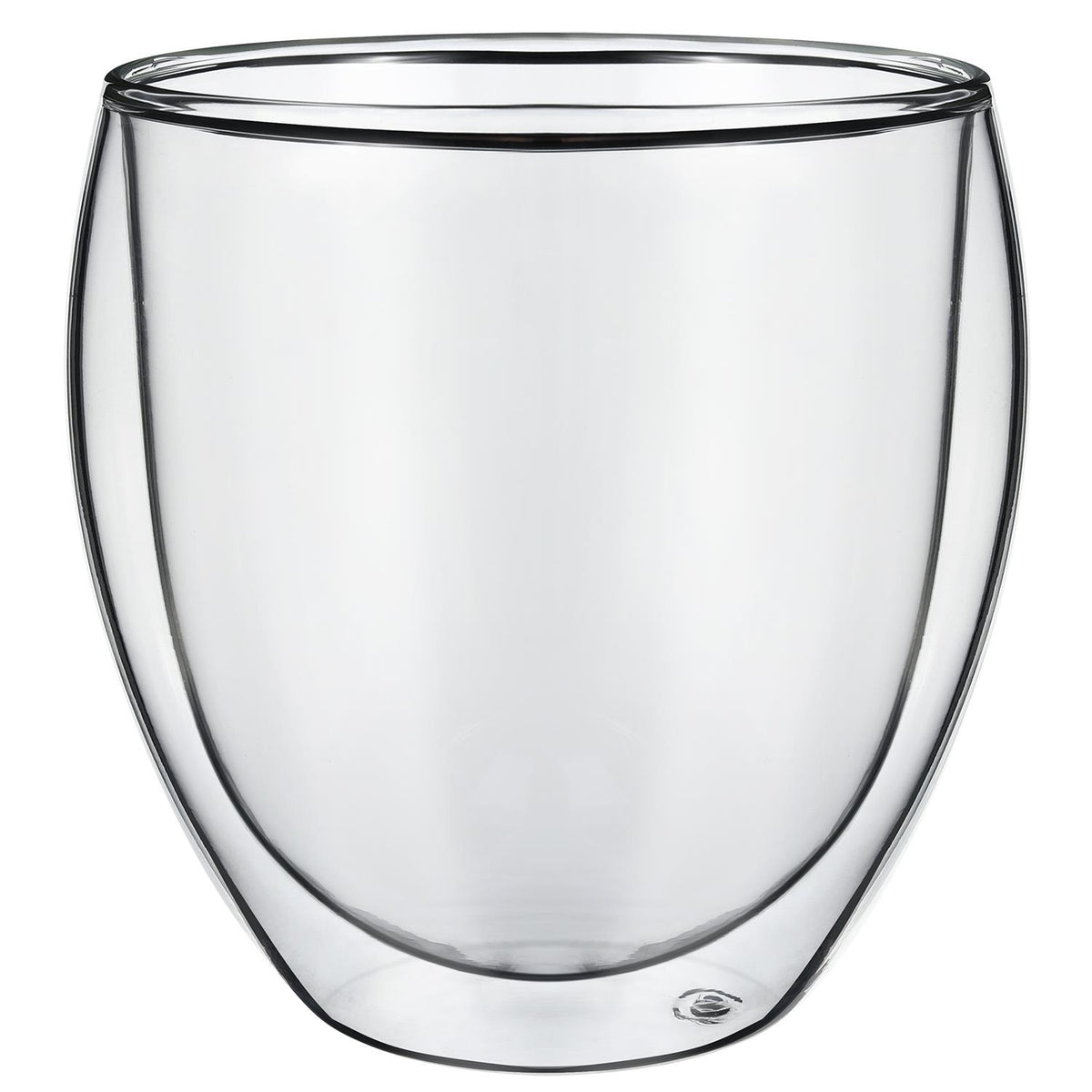 Vinsani Double Wall Glasses Set of 2 – Borosilicate Cups for Hot and Cold Drinks, Arc Design, 380ml