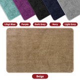 Vinsani Ultra Soft Microfibre Bath Mat 60x90 – Fluffy, Dense Pile Bathroom Mat, Beige