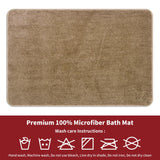 Vinsani Ultra Soft Microfibre Bath Mat 60x90 – Fluffy, Dense Pile Bathroom Mat, Beige
