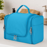 Vinsani Hanging Toiletry Bag with Mesh Pockets and Elastic Loops – Travel Wash Bag, Blue