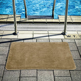 Vinsani Ultra Soft Microfibre Bath Mat 50x80cm – Dense, Fluffy Bathroom Mat, Beige