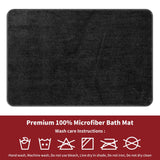 Vinsani Ultra Soft Microfibre Bath Mat 50x80cm – Dense, Fluffy Bathroom Mat, Dark grey