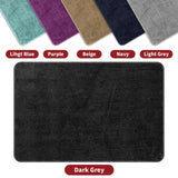 Vinsani Ultra Soft Microfibre Bath Mat 50x80cm – Dense, Fluffy Bathroom Mat, Dark grey