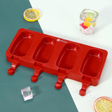 VINSANI 4-Cavity Ice Lolly Maker with Reusable Sticks – Homemade Frozen Treats for Juice, Yoghurt & Smoothies