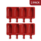 VINSANI 4-Cavity Ice Lolly Maker with Reusable Sticks – Homemade Frozen Treats for Juice, Yoghurt & Smoothies