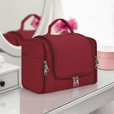 Vinsani Hanging Toiletry Bag with Multiple Compartments, Hook and Zips – Waterproof Travel Wash Bag, Pink
