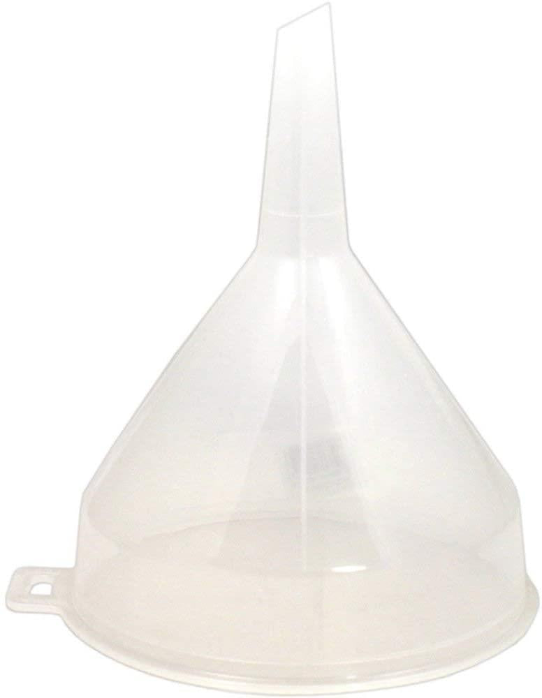 Whitefurze 14cm Clear Plastic Kitchen Funnel with 15mm Tip – Cooking Accessory for Easy Pouring